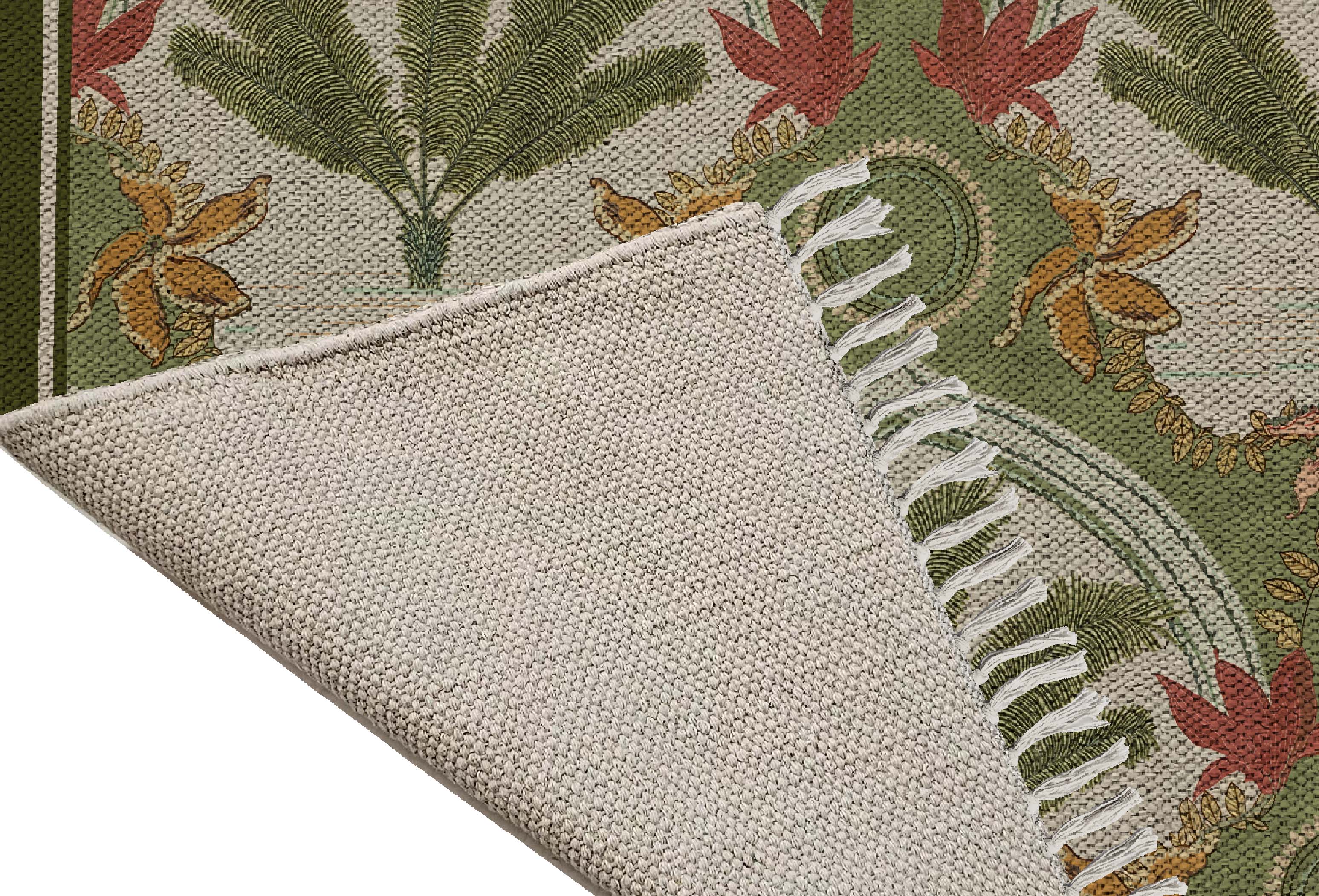 Verdant Bloom Heritage Dhurrie