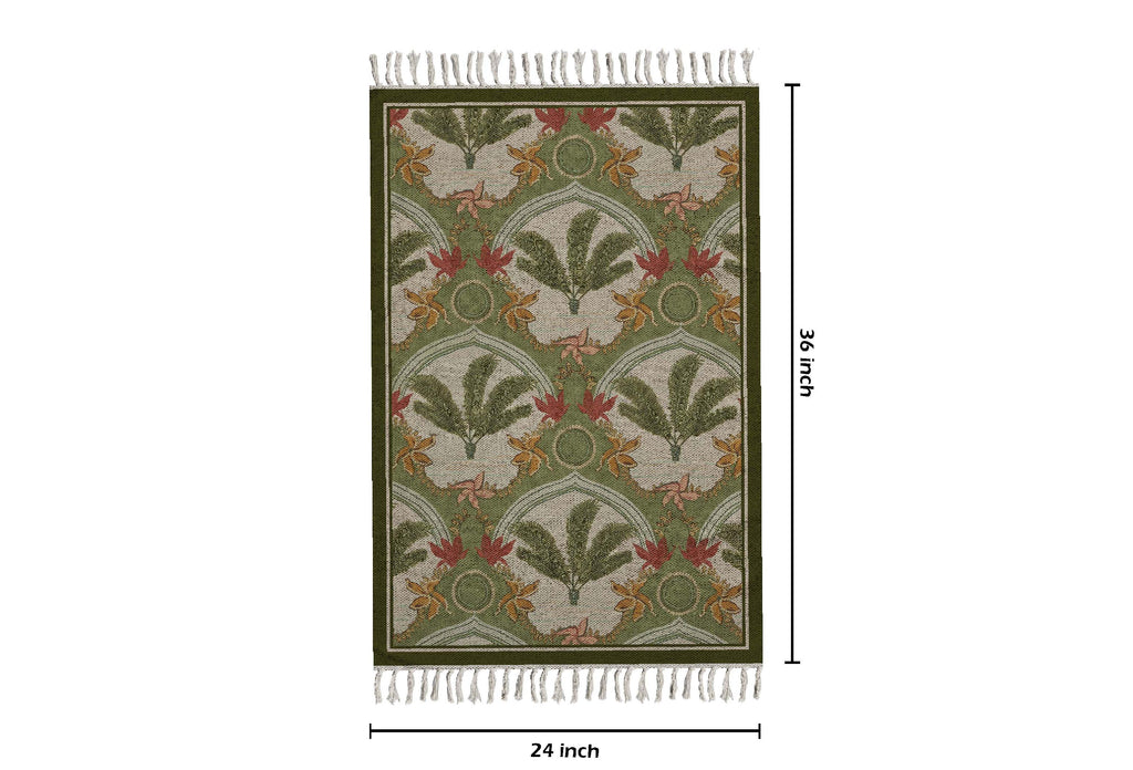 Verdant Bloom Heritage Dhurrie