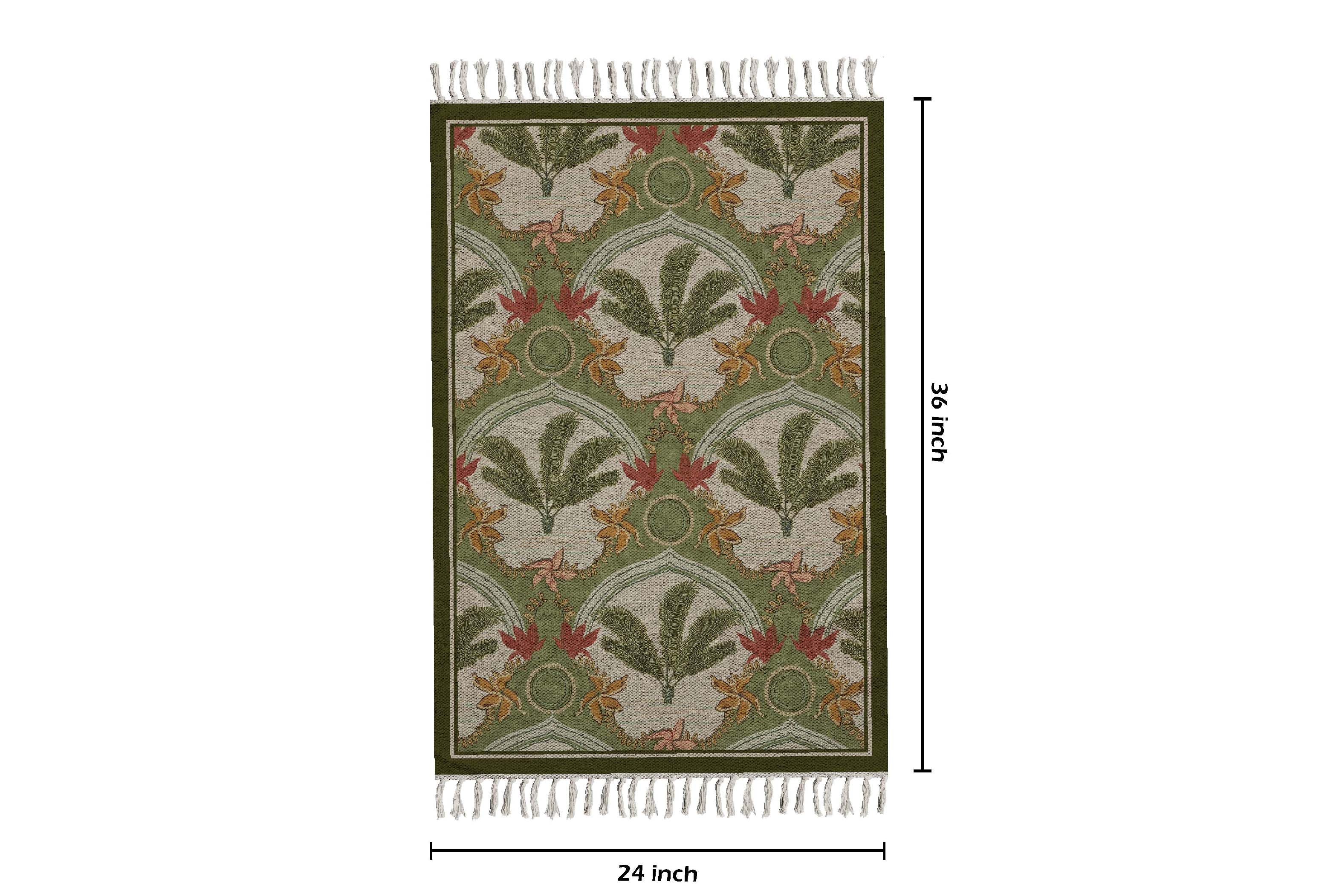 Verdant Bloom Heritage Dhurrie