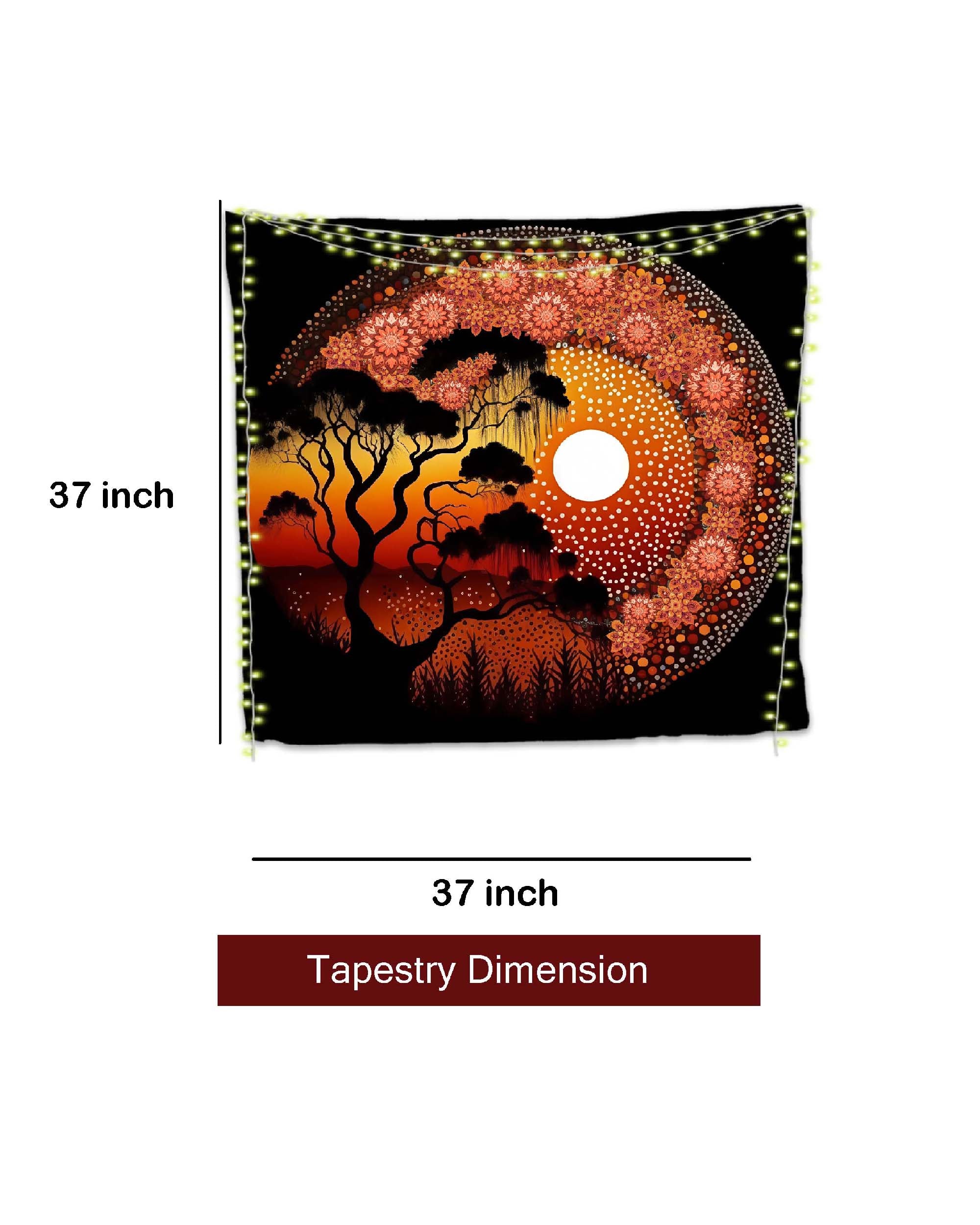 Sunset Bloom Mandala Tapestry