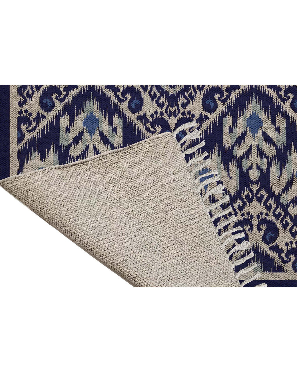 Indigo Ikat Charm Dhurrie