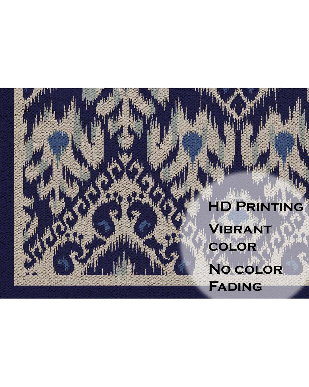 Indigo Ikat Charm Dhurrie