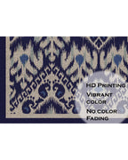 Indigo Ikat Charm Dhurrie