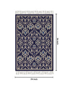 Indigo Ikat Charm Dhurrie