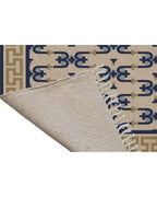 Royal Monogram Maze Dhurrie