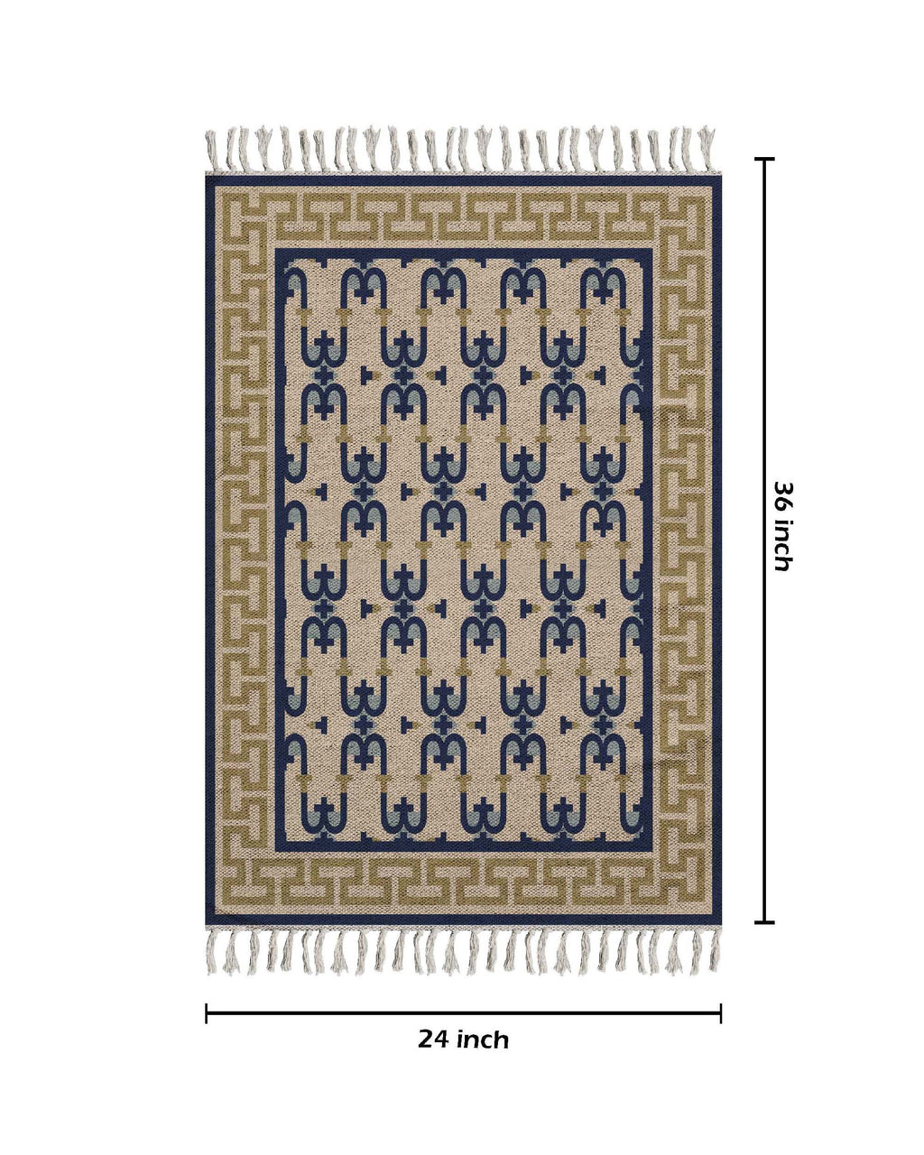 Royal Monogram Maze Dhurrie