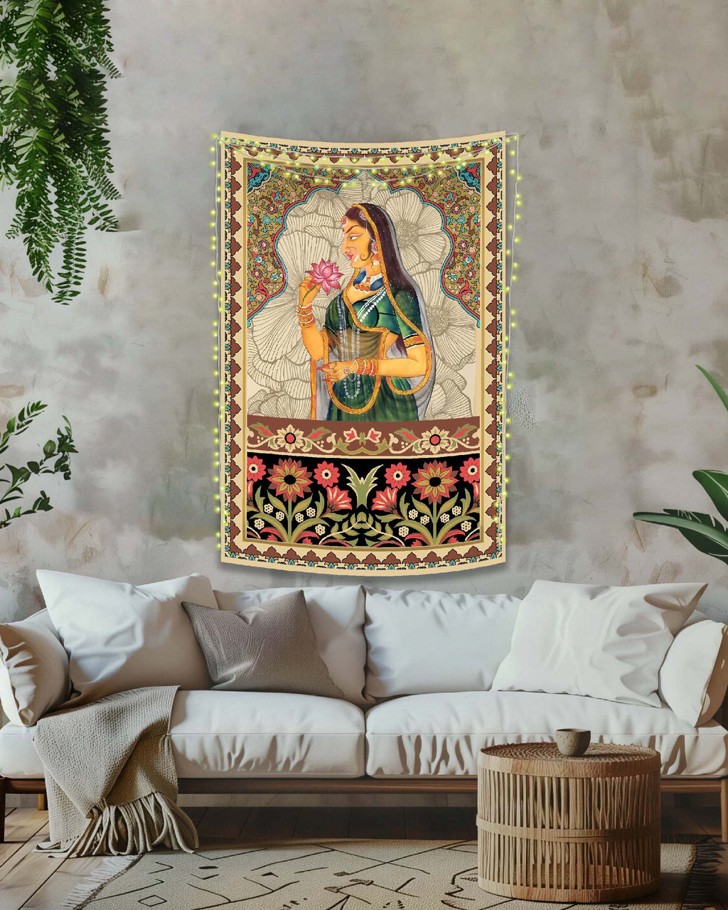 Rajsi Lotus Grace Tapestry