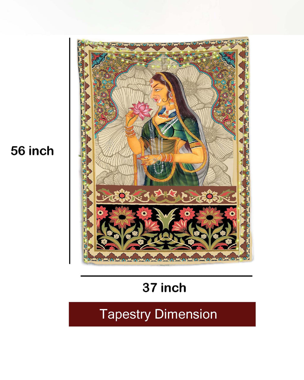 Rajsi Lotus Grace Tapestry