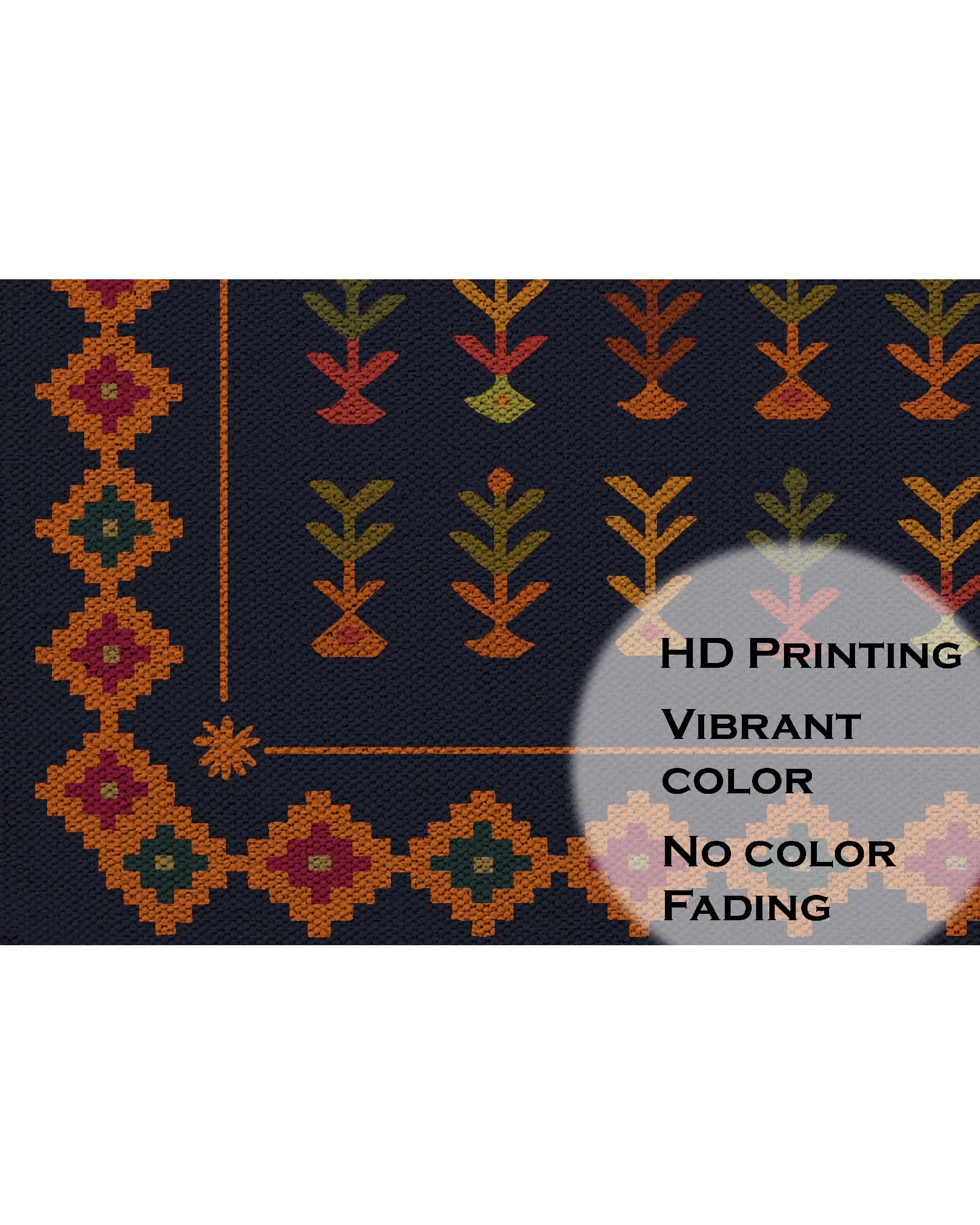 Midnight Folk Dhurrie