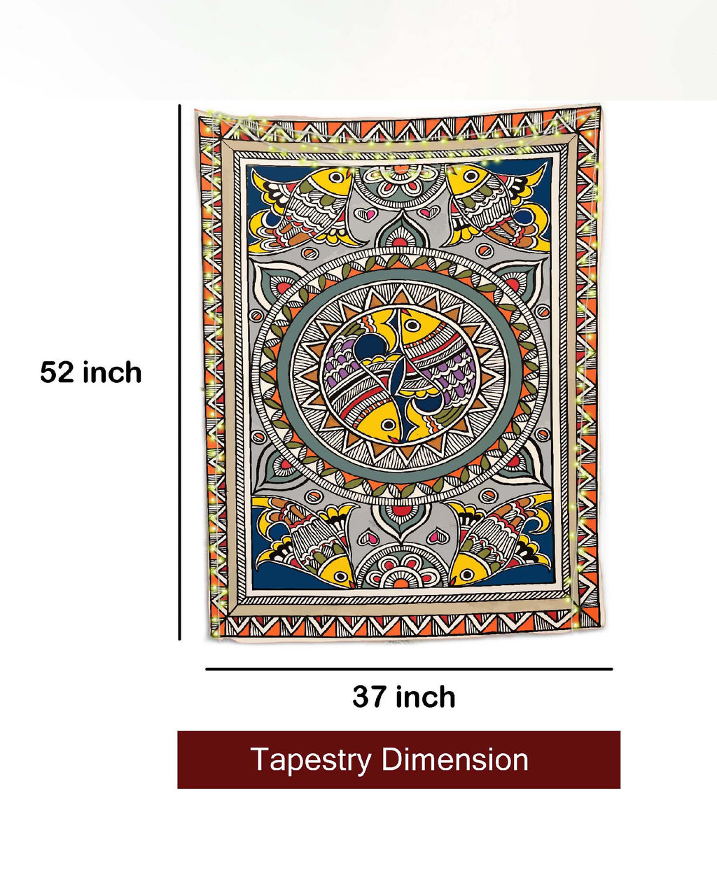 Madhubani Art Cotton Tapestry