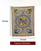 Madhubani Art Cotton Tapestry