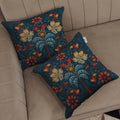 Midnight Folk Bloom Cushion Cover
