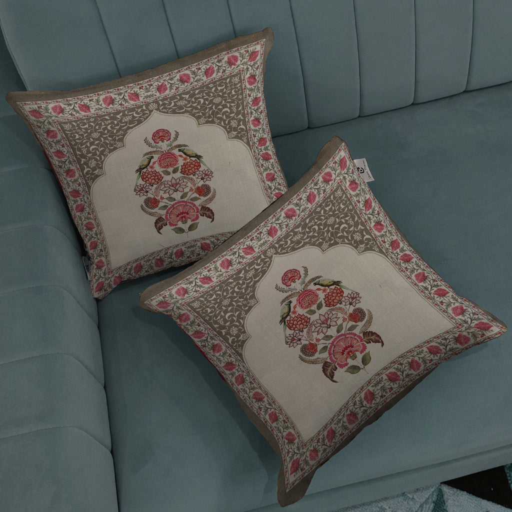 Mughal Bloom Cushion Cover