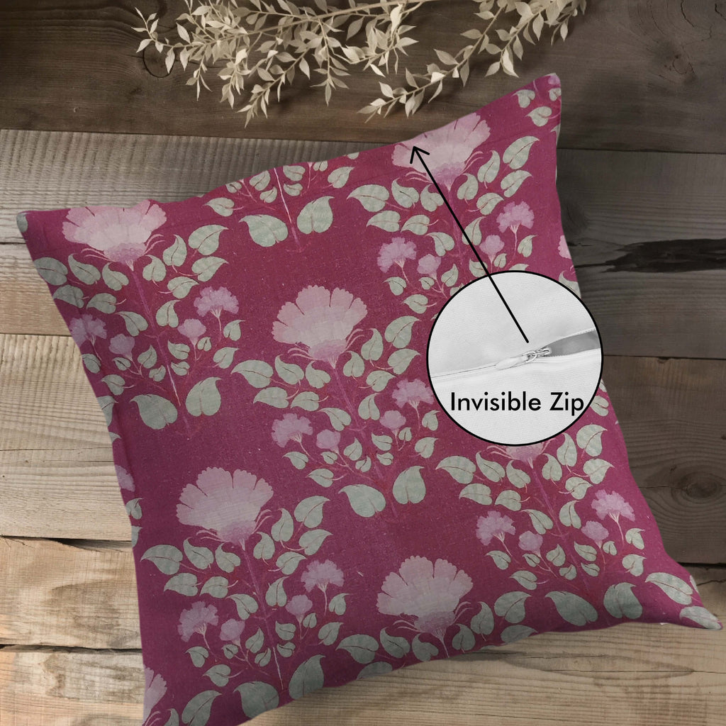 Soft Petal Harmony Cushion Cover Pink & White 5 Pcs Set 16x16 inches