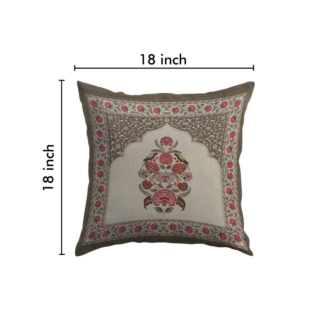 Mughal Bloom Cushion Cover