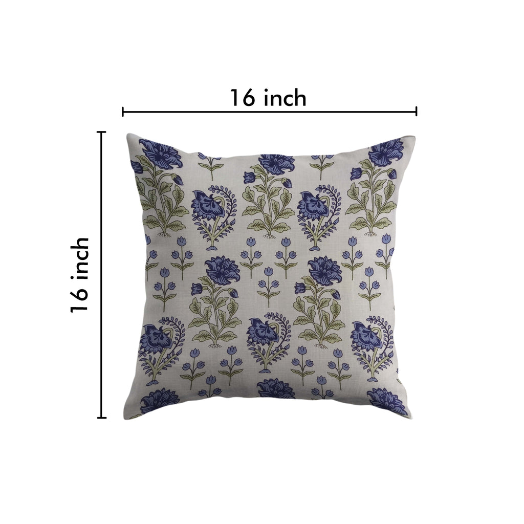 Sapphire Botanica Cushion Cover Blue & White 5 Pcs Set 16x16 inches