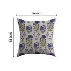 Sapphire Botanica Cushion Cover Blue & White 5 Pcs Set 16x16 inches