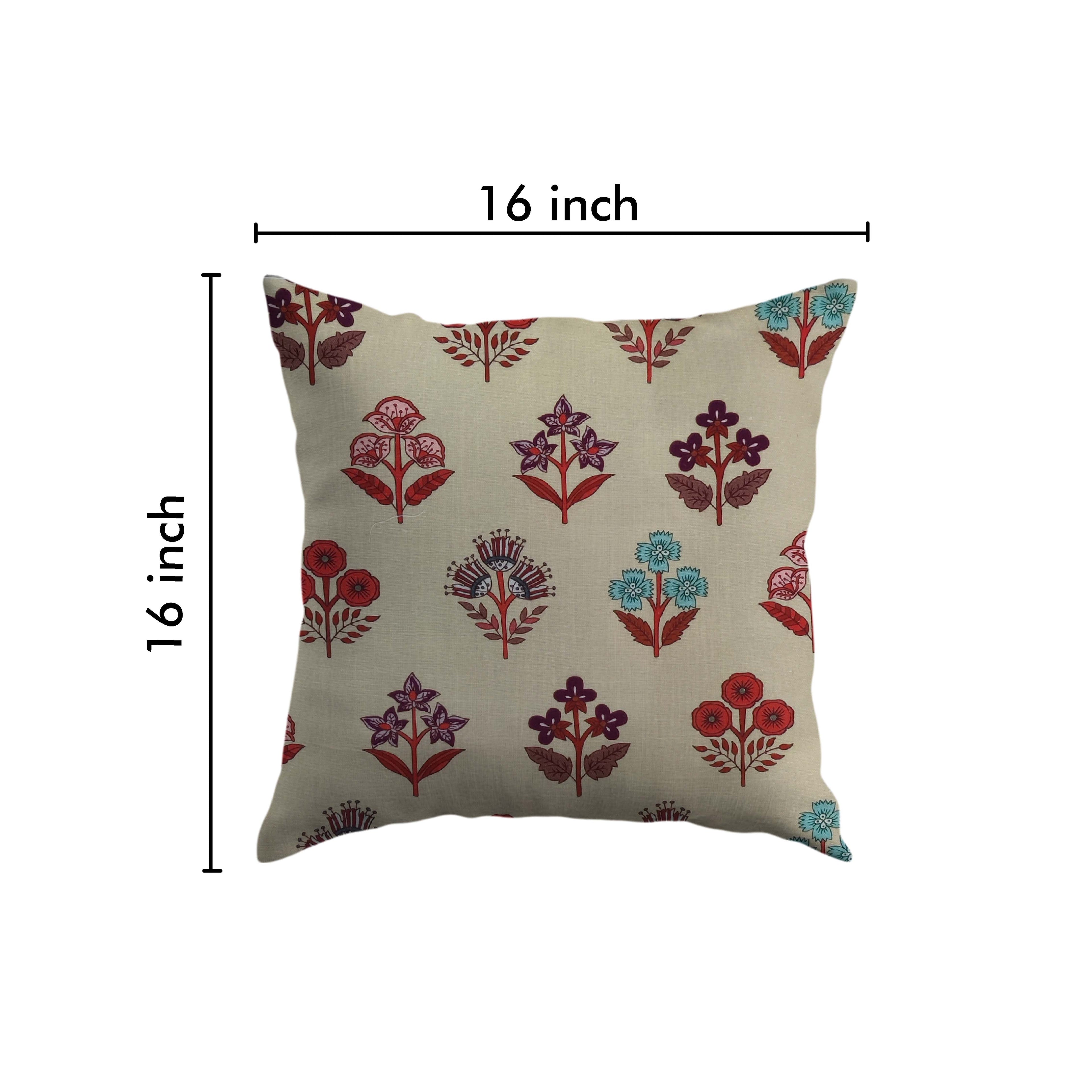Rustic Flora Cushion Cover 5 Pcs set 16x16 inches