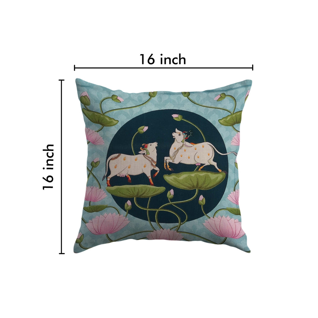 Pichwai Art Cushion Cover
