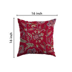 Red Vine Motif Cushion Cover 5 Pcs Set 16x16 inches